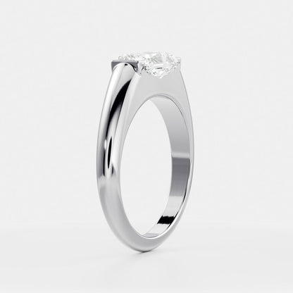Oval Three Stone Lab Grown Diamond Engagement Ring