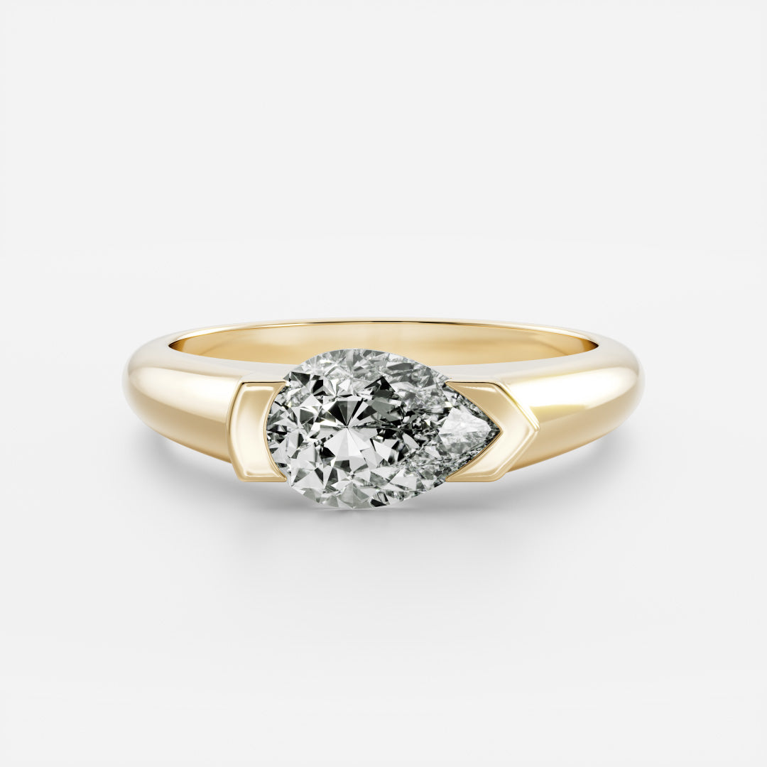 Oval Three Stone Lab Grown Diamond Engagement Ring