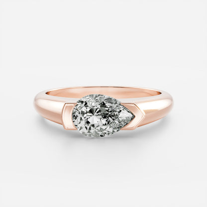 Oval Three Stone Lab Grown Diamond Engagement Ring