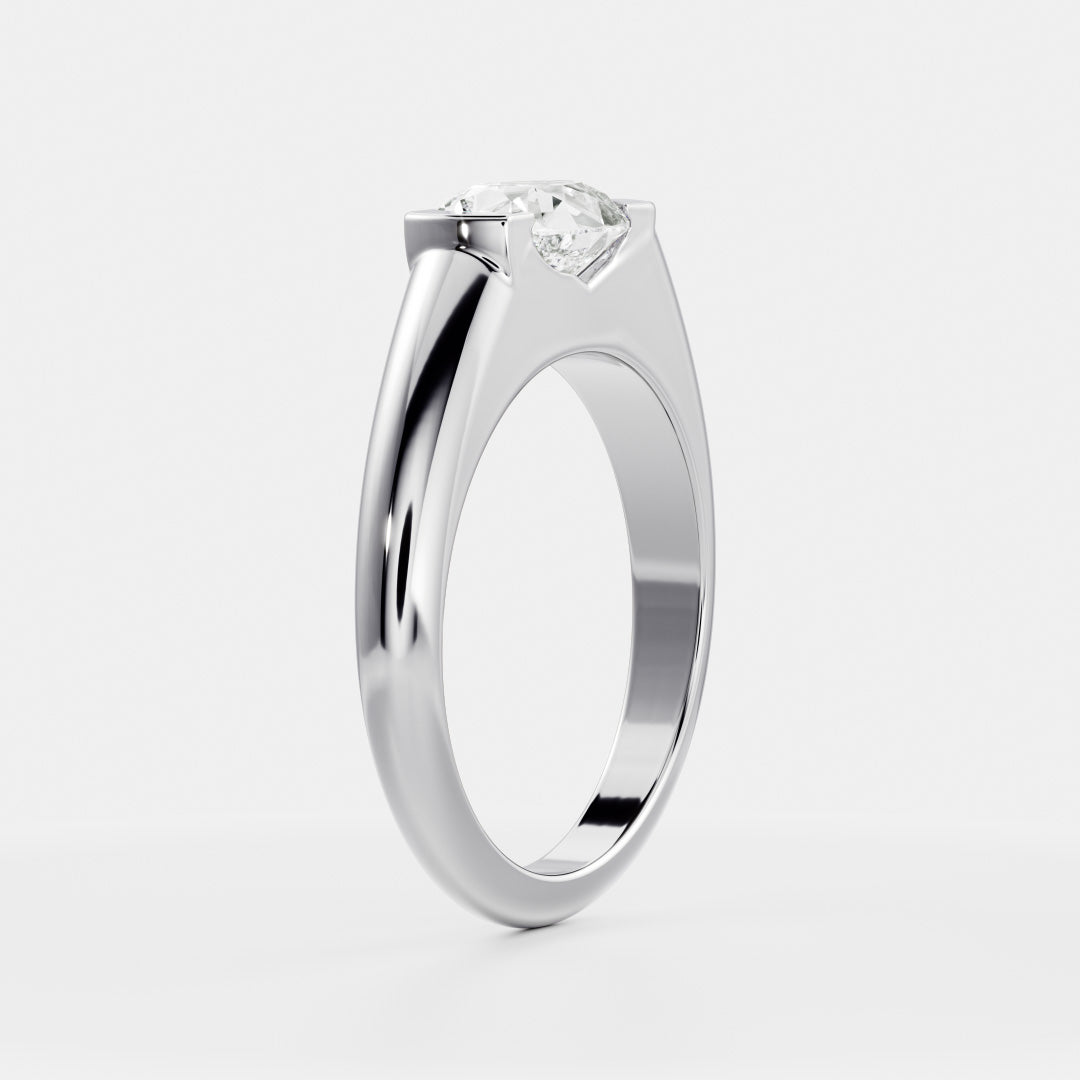 Oval Three Stone Lab Grown Diamond Engagement Ring