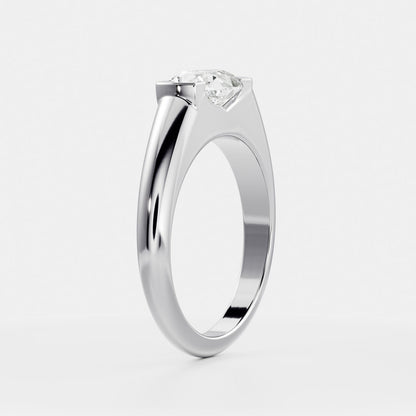 Oval Three Stone Lab Grown Diamond Engagement Ring