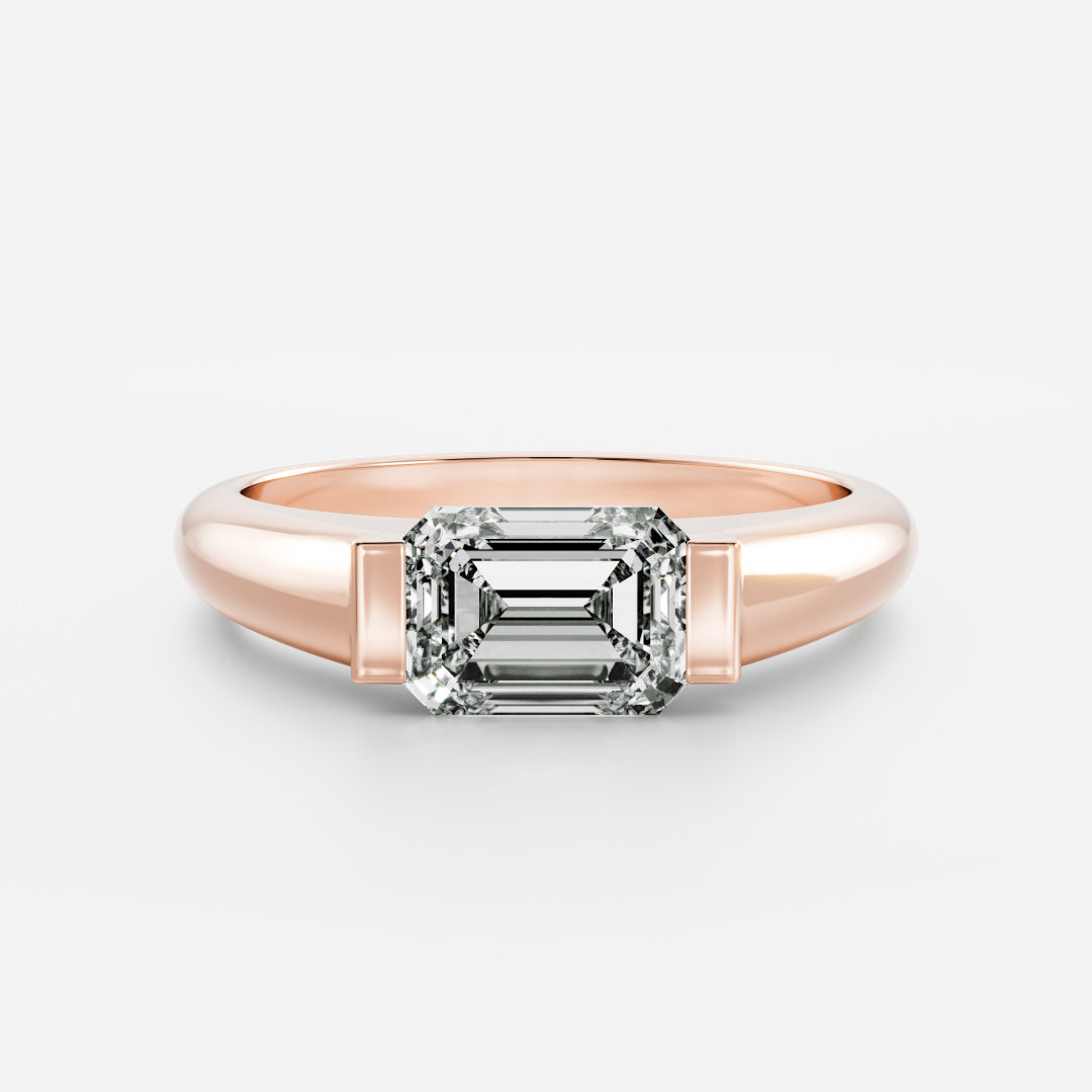 Oval Three Stone Lab Grown Diamond Engagement Ring
