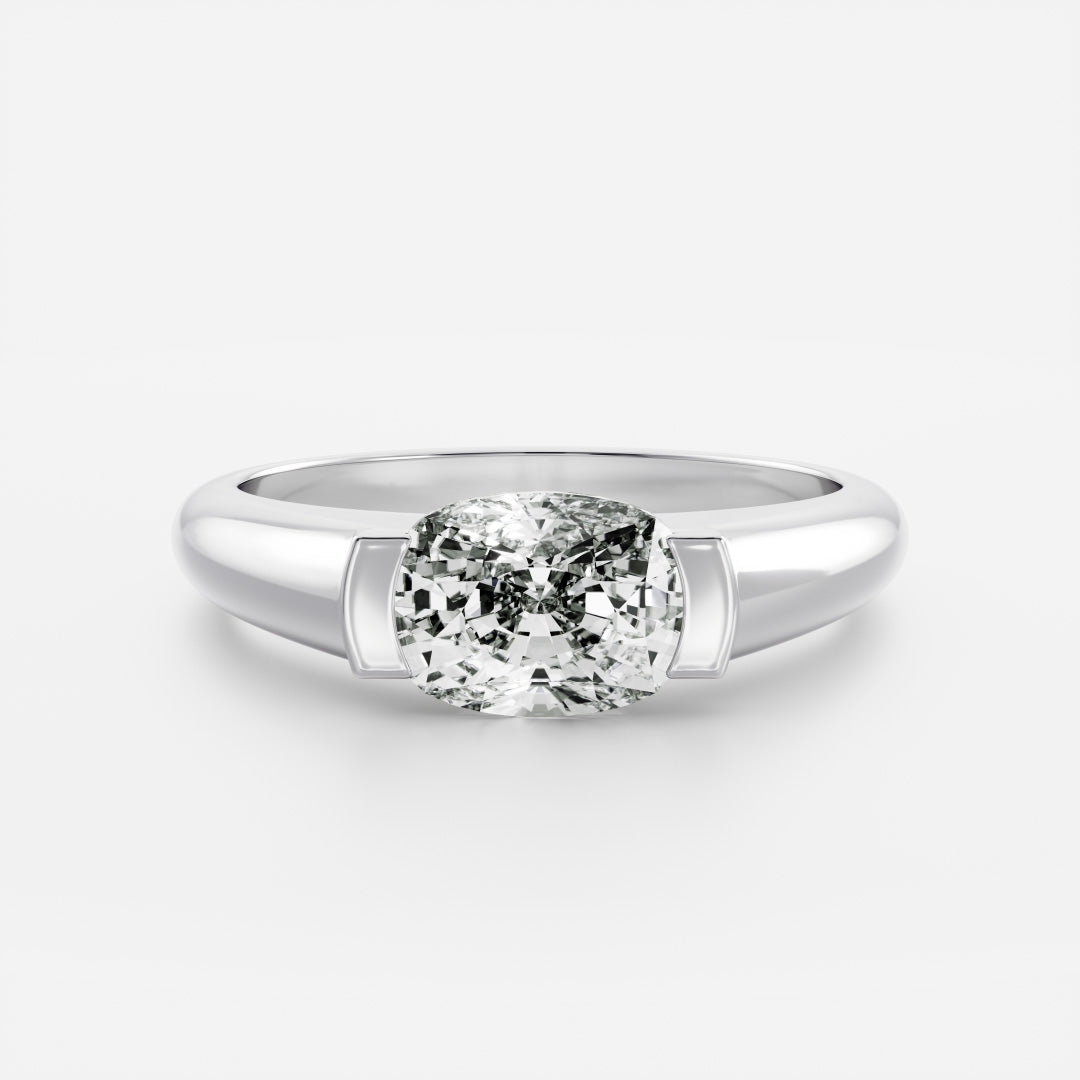 Oval Three Stone Lab Grown Diamond Engagement Ring