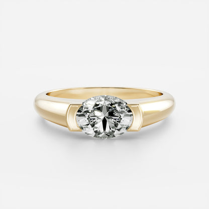 Oval Three Stone Lab Grown Diamond Engagement Ring