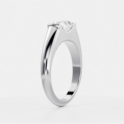 Oval Three Stone Lab Grown Diamond Engagement Ring