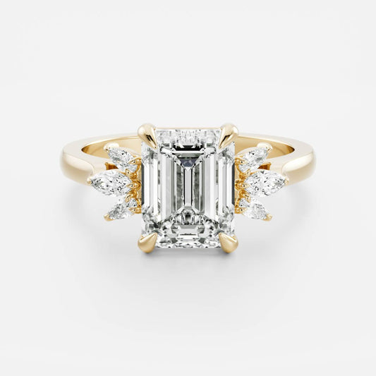 Oval Three Stone Lab Grown Diamond Engagement Ring
