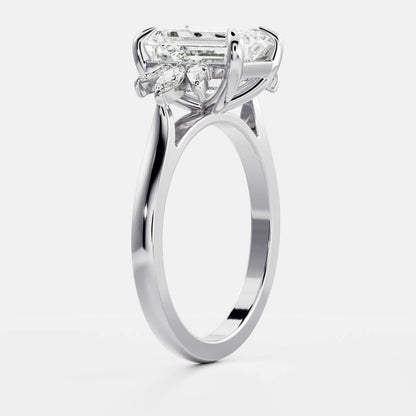 Oval Three Stone Lab Grown Diamond Engagement Ring