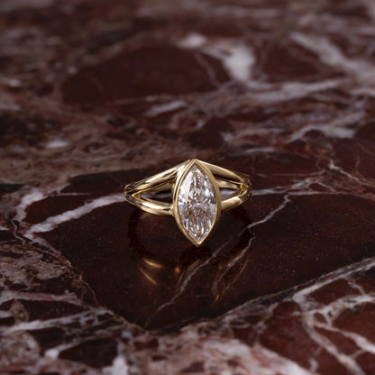Oval Three Stone Lab Grown Diamond Engagement Ring