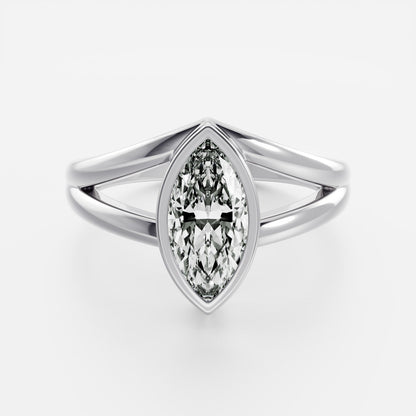 Oval Three Stone Lab Grown Diamond Engagement Ring