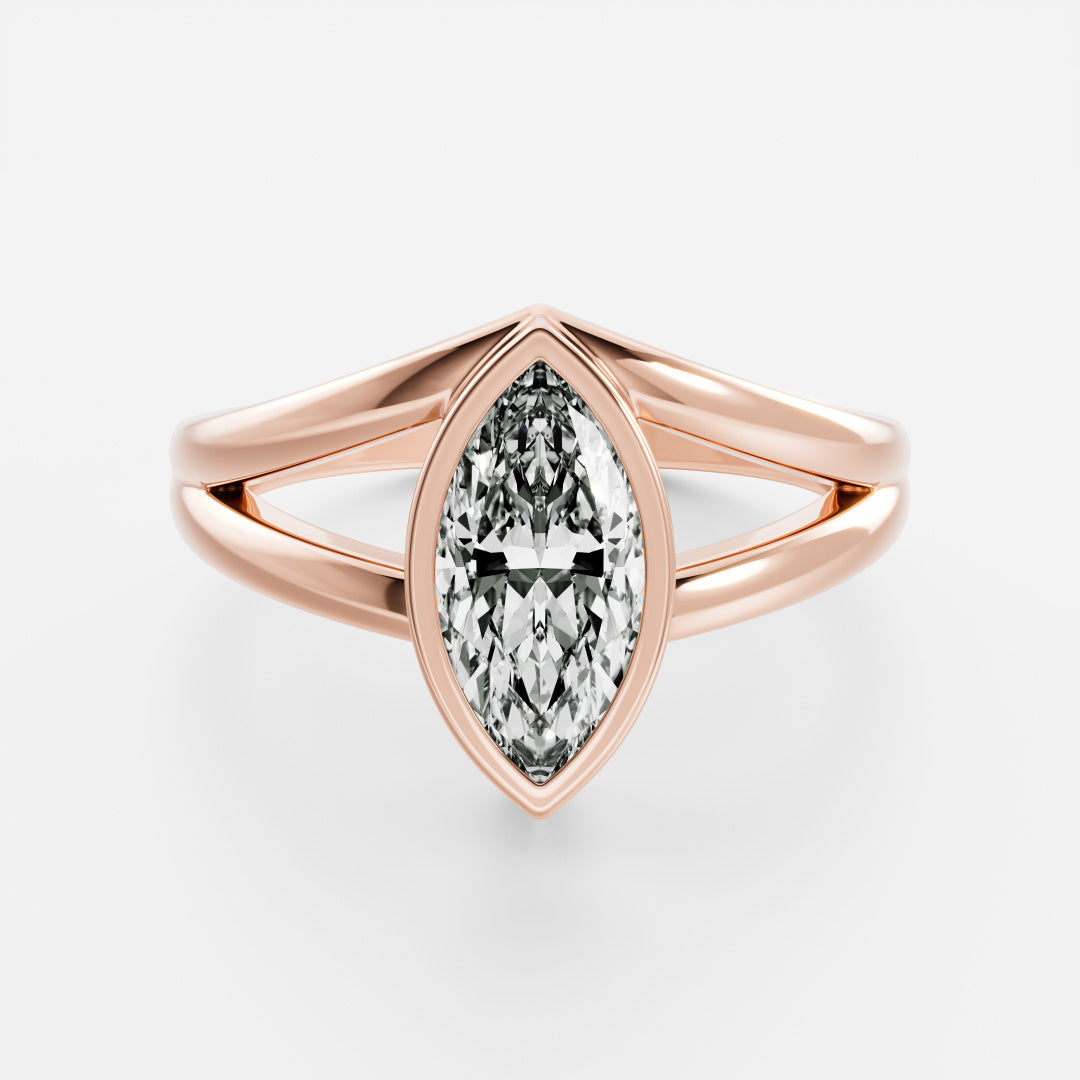 Oval Three Stone Lab Grown Diamond Engagement Ring