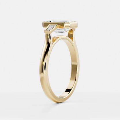 Oval Three Stone Lab Grown Diamond Engagement Ring