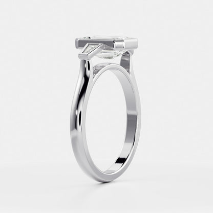 Oval Three Stone Lab Grown Diamond Engagement Ring