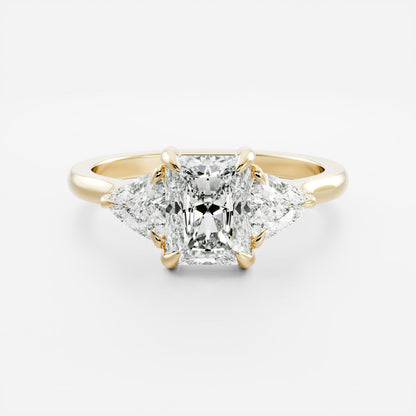 Oval Three Stone Lab Grown Diamond Engagement Ring