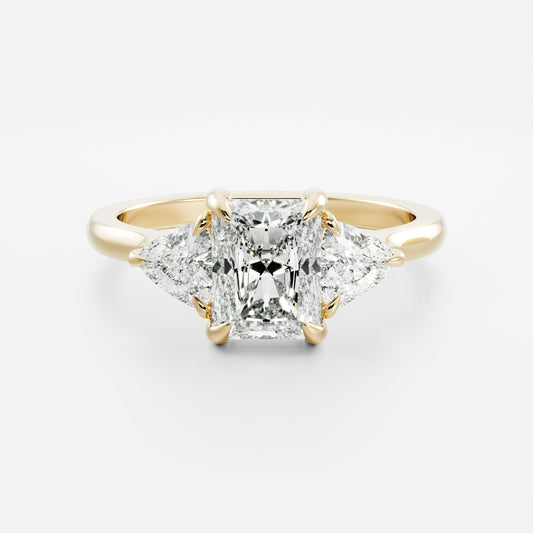 Oval Three Stone Lab Grown Diamond Engagement Ring