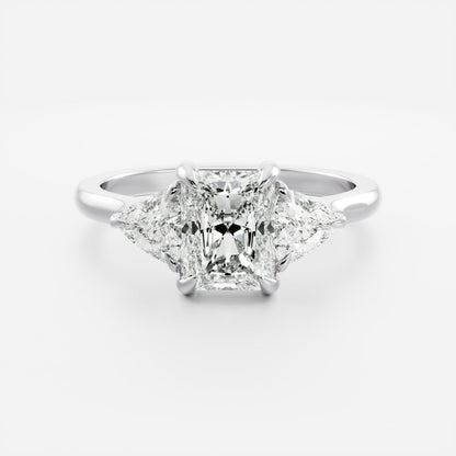 Oval Three Stone Lab Grown Diamond Engagement Ring