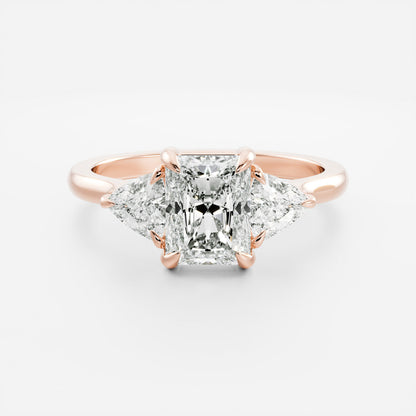 Oval Three Stone Lab Grown Diamond Engagement Ring