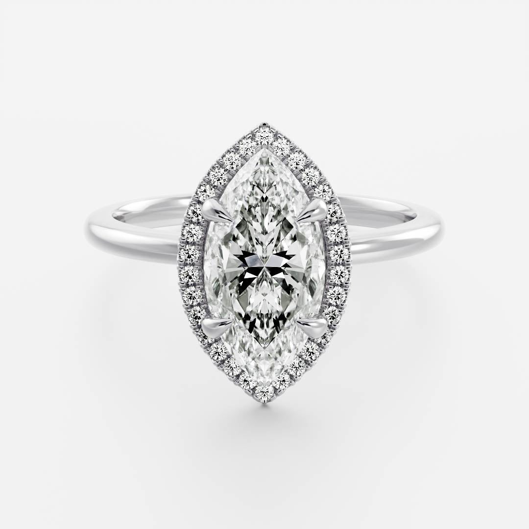 Oval Three Stone Lab Grown Diamond Engagement Ring