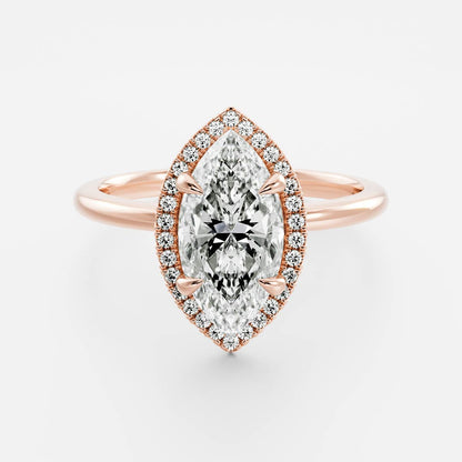 Oval Three Stone Lab Grown Diamond Engagement Ring