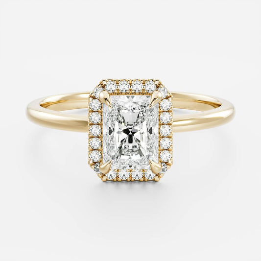 Oval Three Stone Lab Grown Diamond Engagement Ring