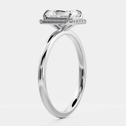 Oval Three Stone Lab Grown Diamond Engagement Ring