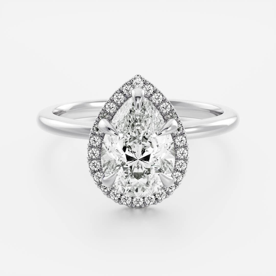 Oval Three Stone Lab Grown Diamond Engagement Ring
