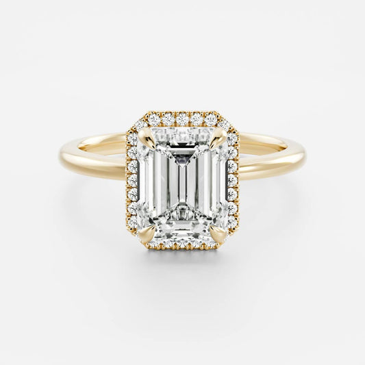 Oval Three Stone Lab Grown Diamond Engagement Ring