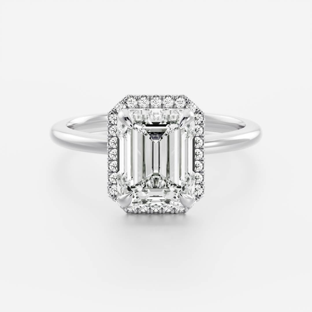 Oval Three Stone Lab Grown Diamond Engagement Ring