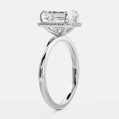 Oval Three Stone Lab Grown Diamond Engagement Ring