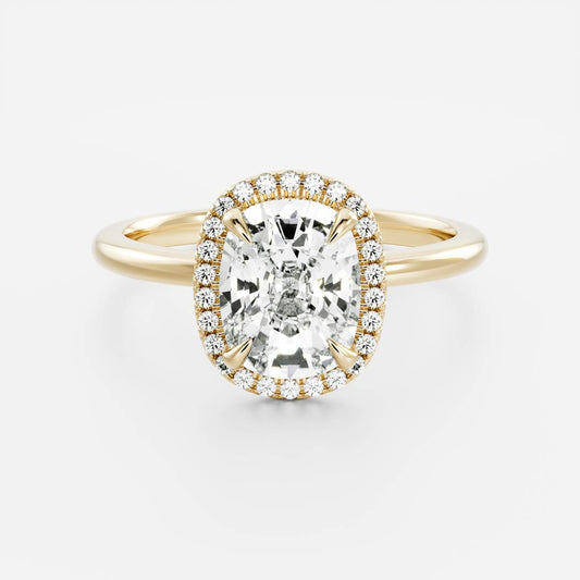 Oval Three Stone Lab Grown Diamond Engagement Ring