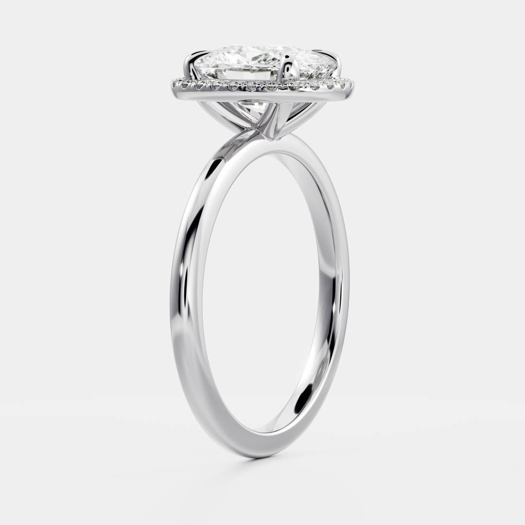 Oval Three Stone Lab Grown Diamond Engagement Ring