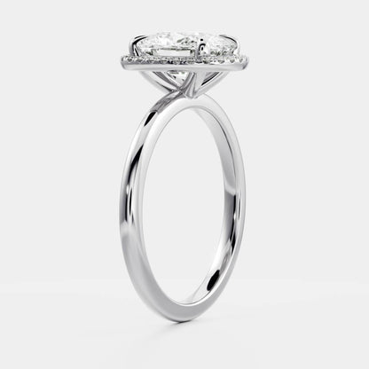 Oval Three Stone Lab Grown Diamond Engagement Ring