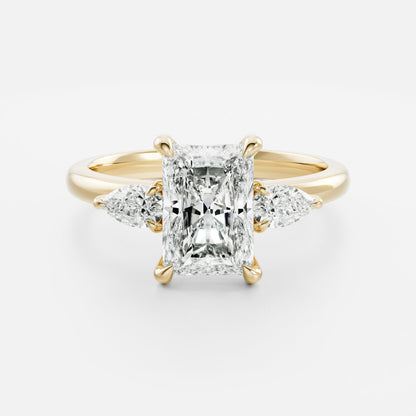 Oval Three Stone Lab Grown Diamond Engagement Ring