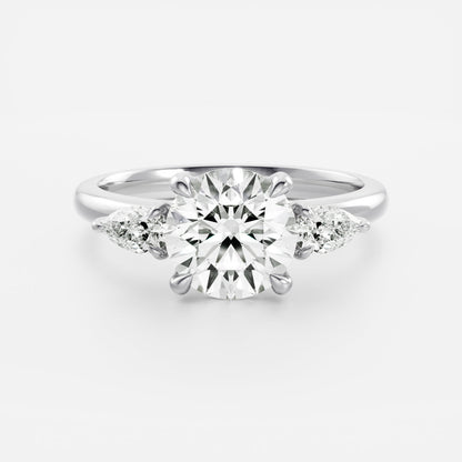 Oval Three Stone Lab Grown Diamond Engagement Ring
