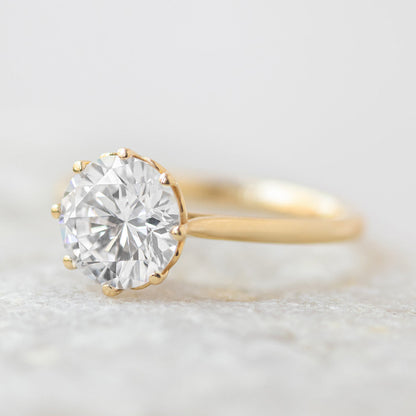 2 CT Round Three Stones Lab Grown Diamond Engagement Ring