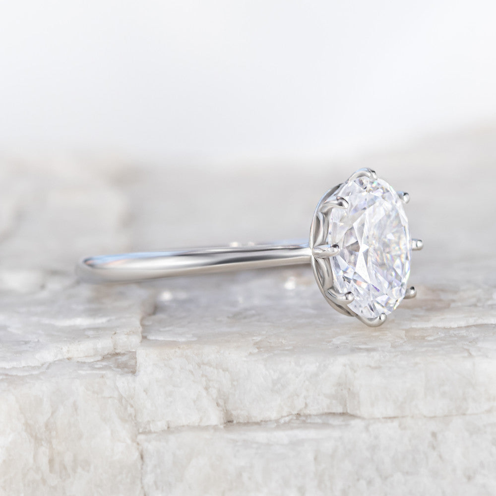 2 CT Round Three Stones Lab Grown Diamond Engagement Ring