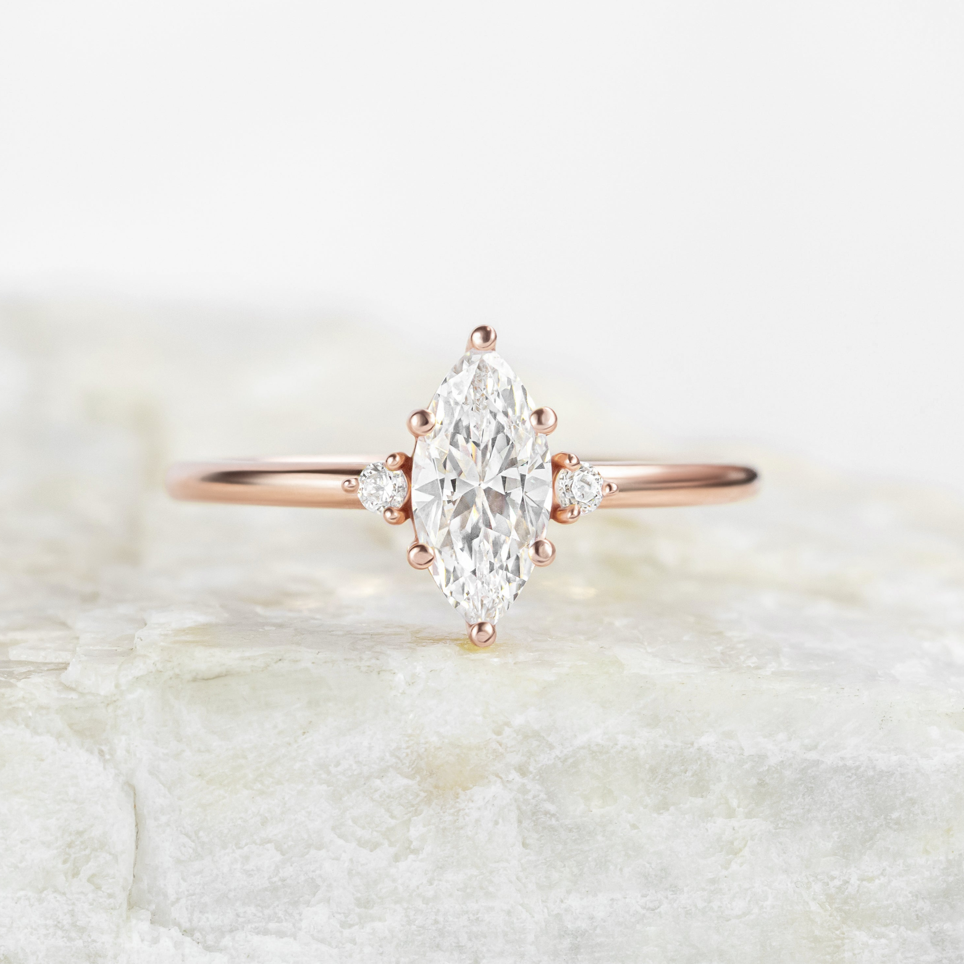 2 CT Round Three Stones Lab Grown Diamond Engagement Ring