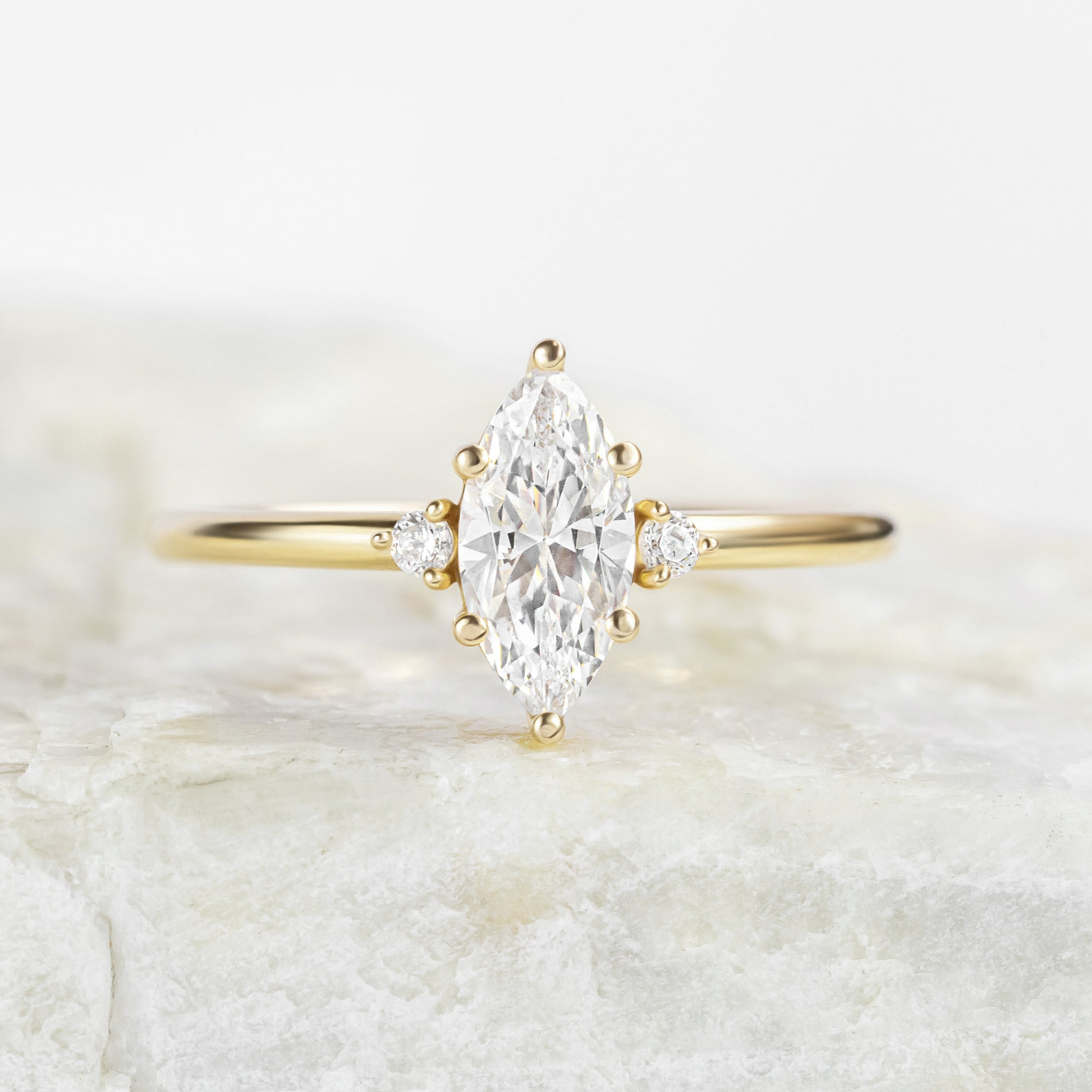 2 CT Round Three Stones Lab Grown Diamond Engagement Ring
