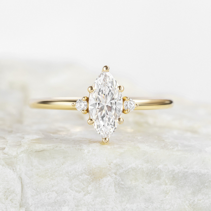 2 CT Round Three Stones Lab Grown Diamond Engagement Ring