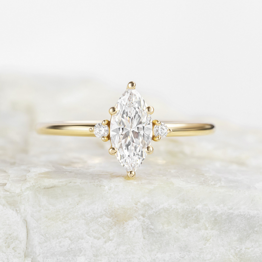 2 CT Round Three Stones Lab Grown Diamond Engagement Ring