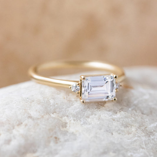 2 CT Round Three Stones Lab Grown Diamond Engagement Ring