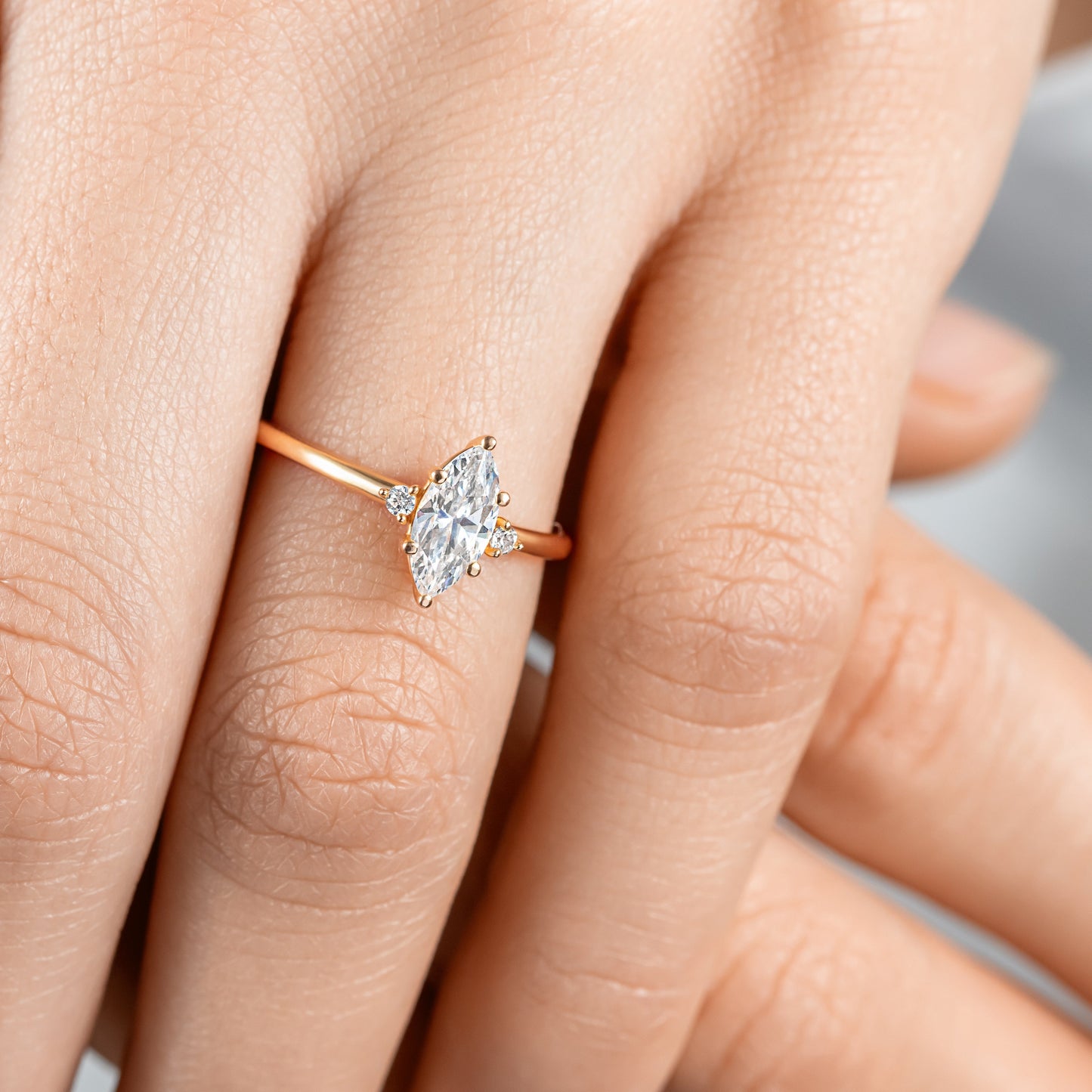 2 CT Round Three Stones Lab Grown Diamond Engagement Ring