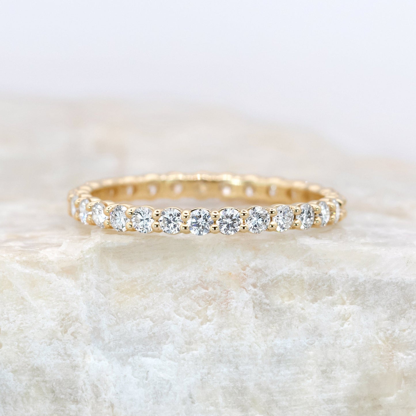 0.37 CT Round Full Eternity Lab Grown Diamond Wedding Band