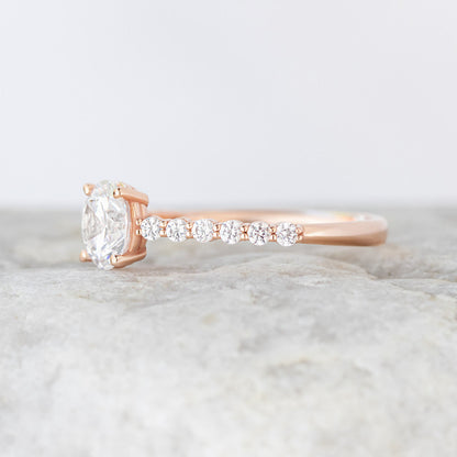 2 CT Round Three Stones Lab Grown Diamond Engagement Ring