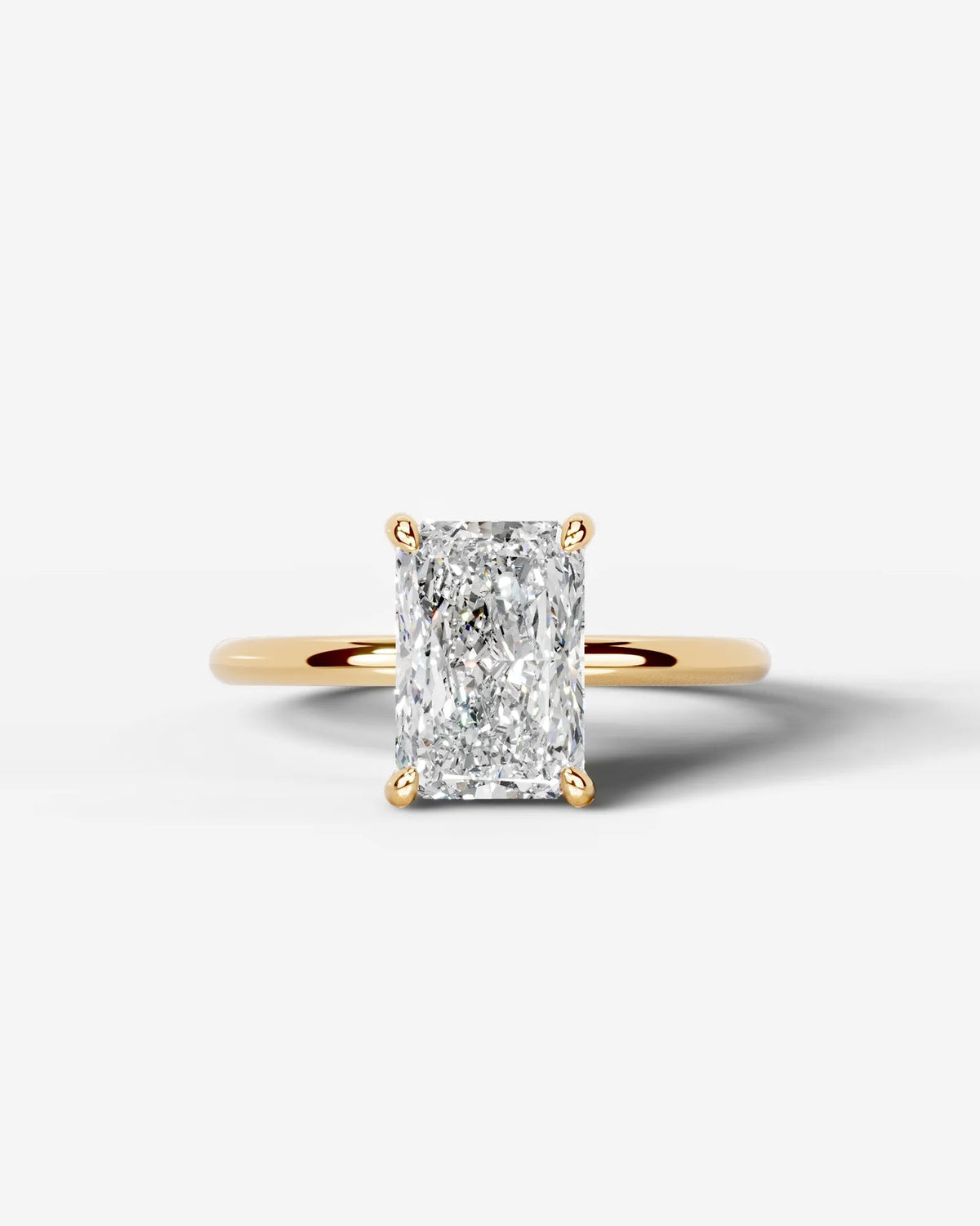 Radiant Hidden Halo Lab Grown Diamond Engagement Ring