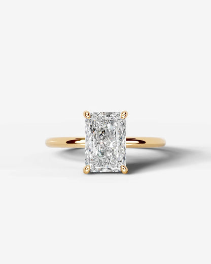 Radiant Hidden Halo Lab Grown Diamond Engagement Ring