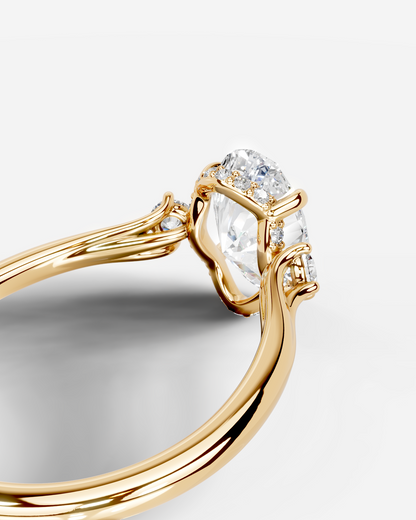 Marquise Solitaire With Tulip Prongs Lab Grown Diamond Engagement Ring