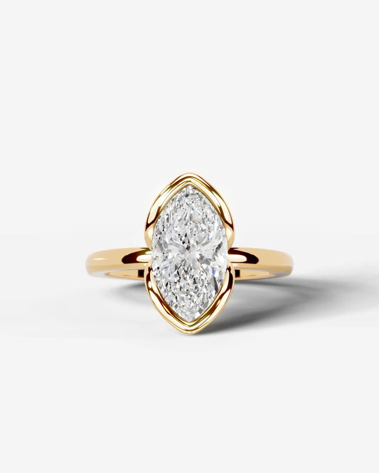 Marquise Solitaire With Tulip Prongs Lab Grown Diamond Engagement Ring