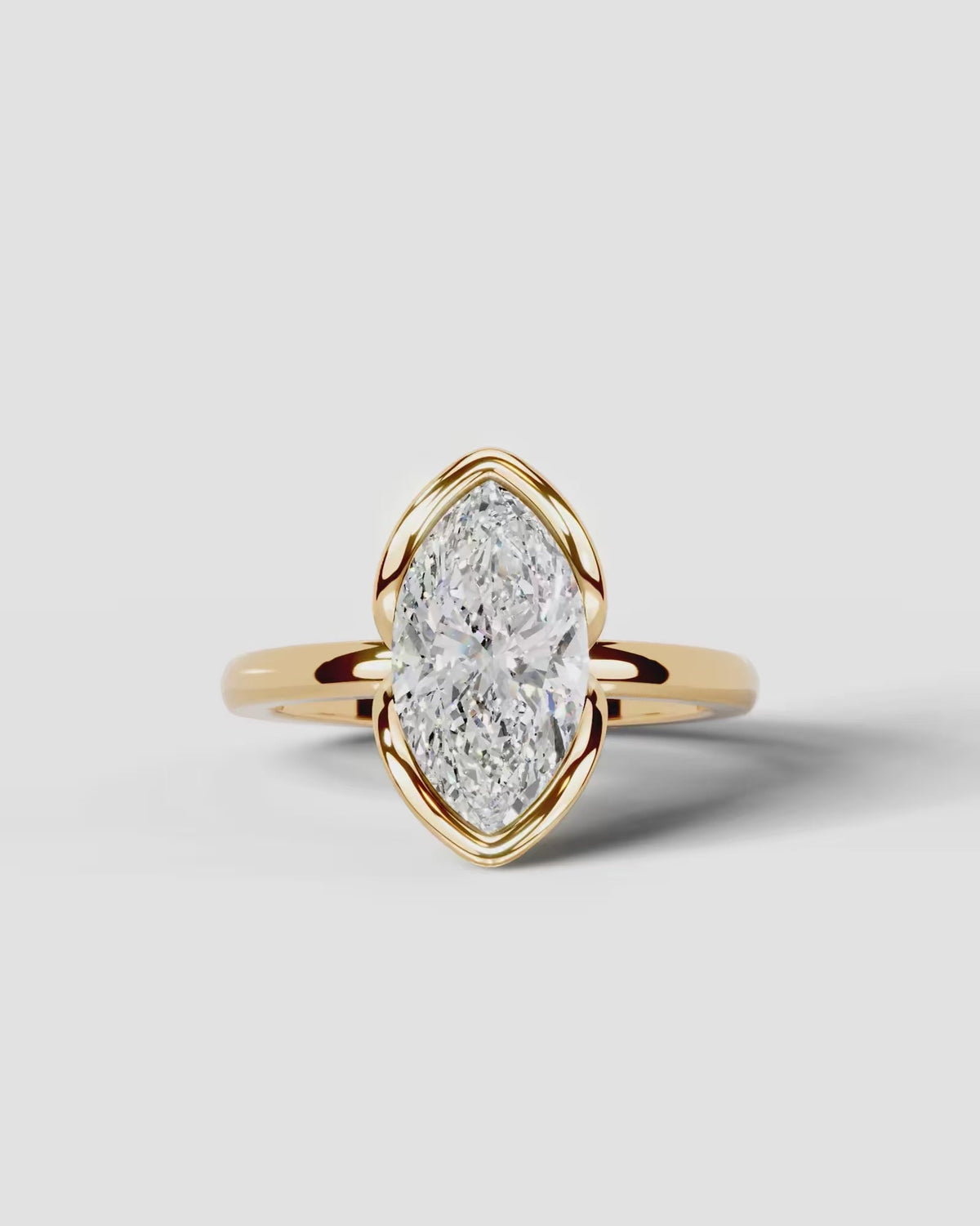 Marquise Solitaire With Tulip Prongs Lab Grown Diamond Engagement Ring