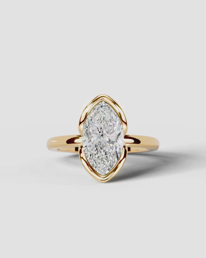 Marquise Solitaire With Tulip Prongs Lab Grown Diamond Engagement Ring