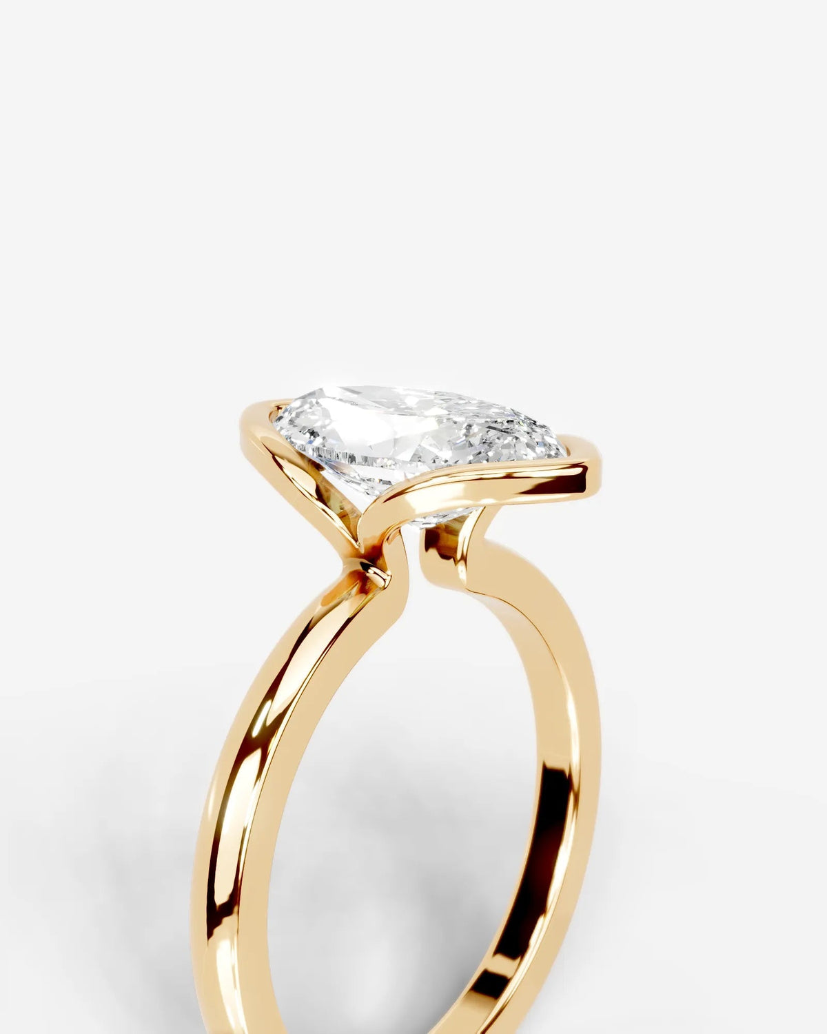 Marquise Solitaire With Tulip Prongs Lab Grown Diamond Engagement Ring